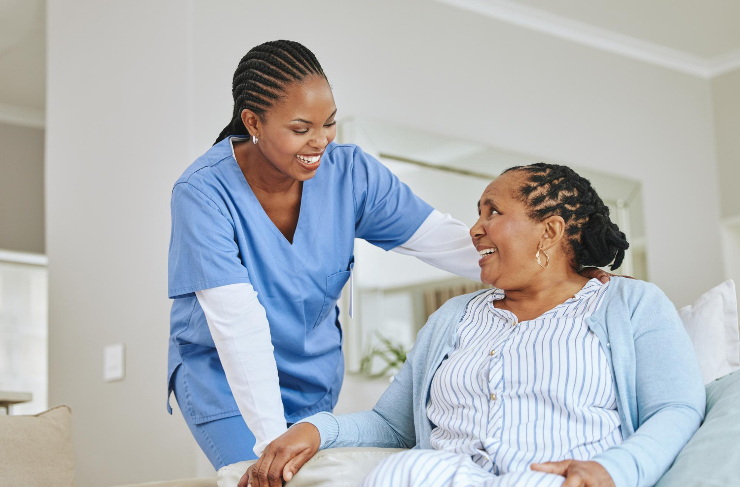 Senior personal care assistance in a home setting